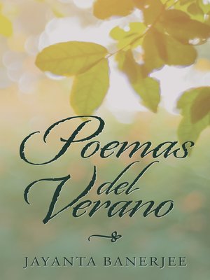 cover image of Poemas Del Verano